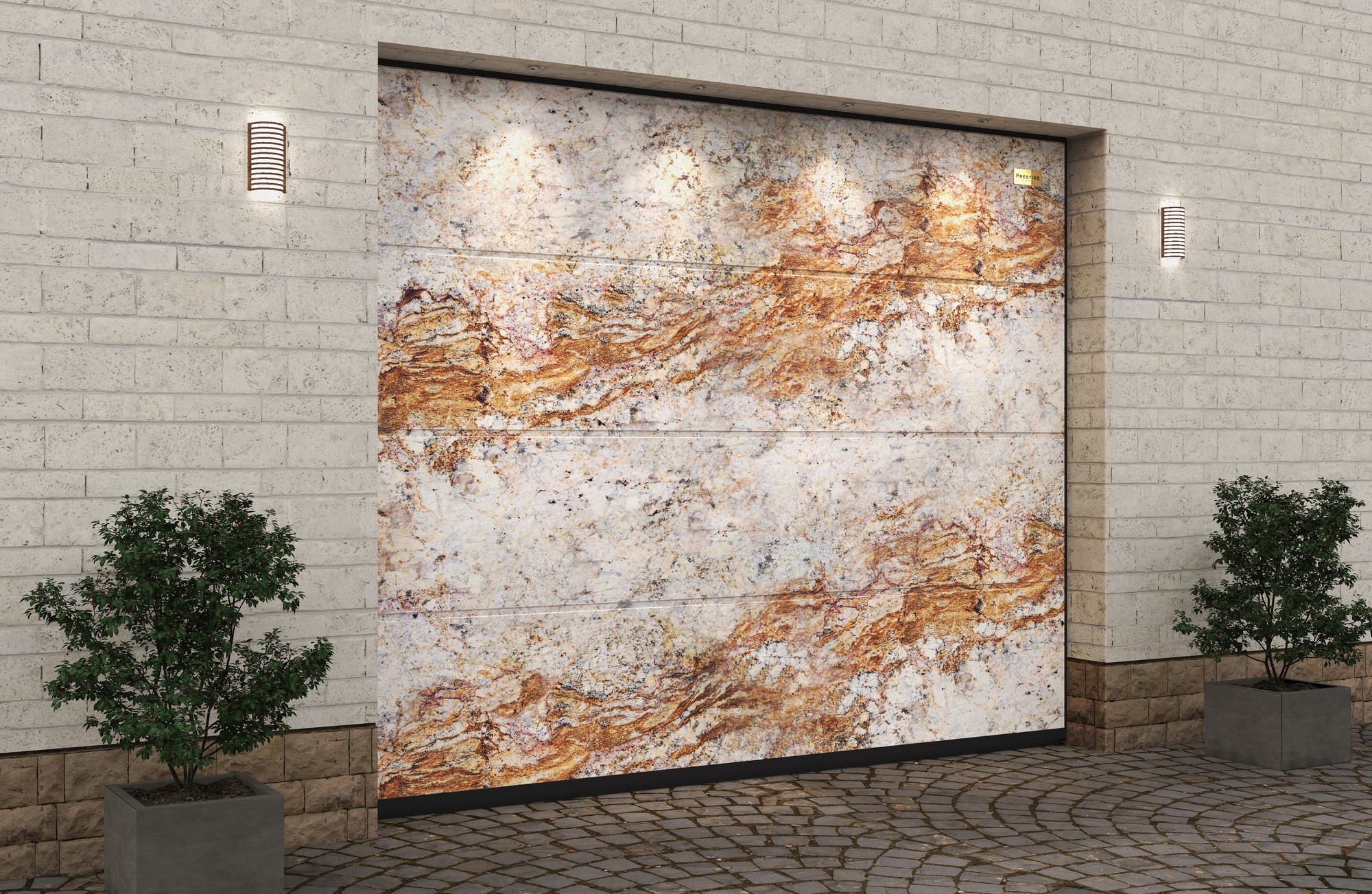 Ворота гаражные секционные Prestige Lux L-гофр smooth 3000х2500мм ALUTECH купить в Санкт-Петербурге