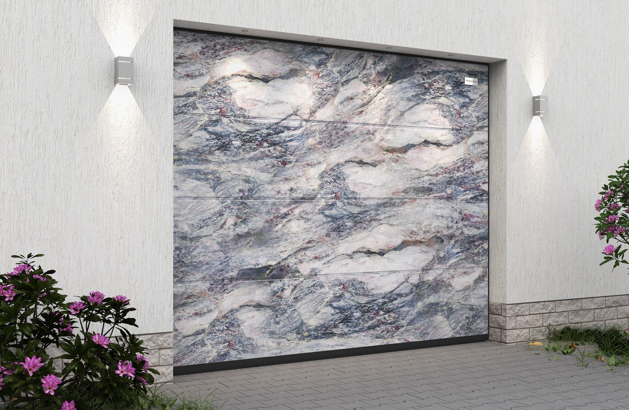 Ворота гаражные секционные Prestige Lux L-гофр smooth 4000х2500мм ALUTECH купить в Санкт-Петербурге