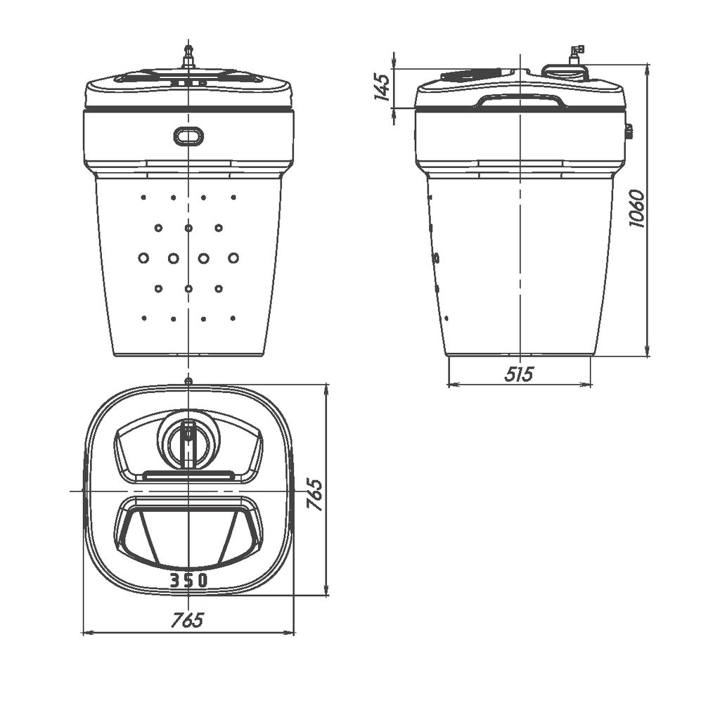 Солевой бак белый 350 л Новинка купить в Санкт-Петербурге
