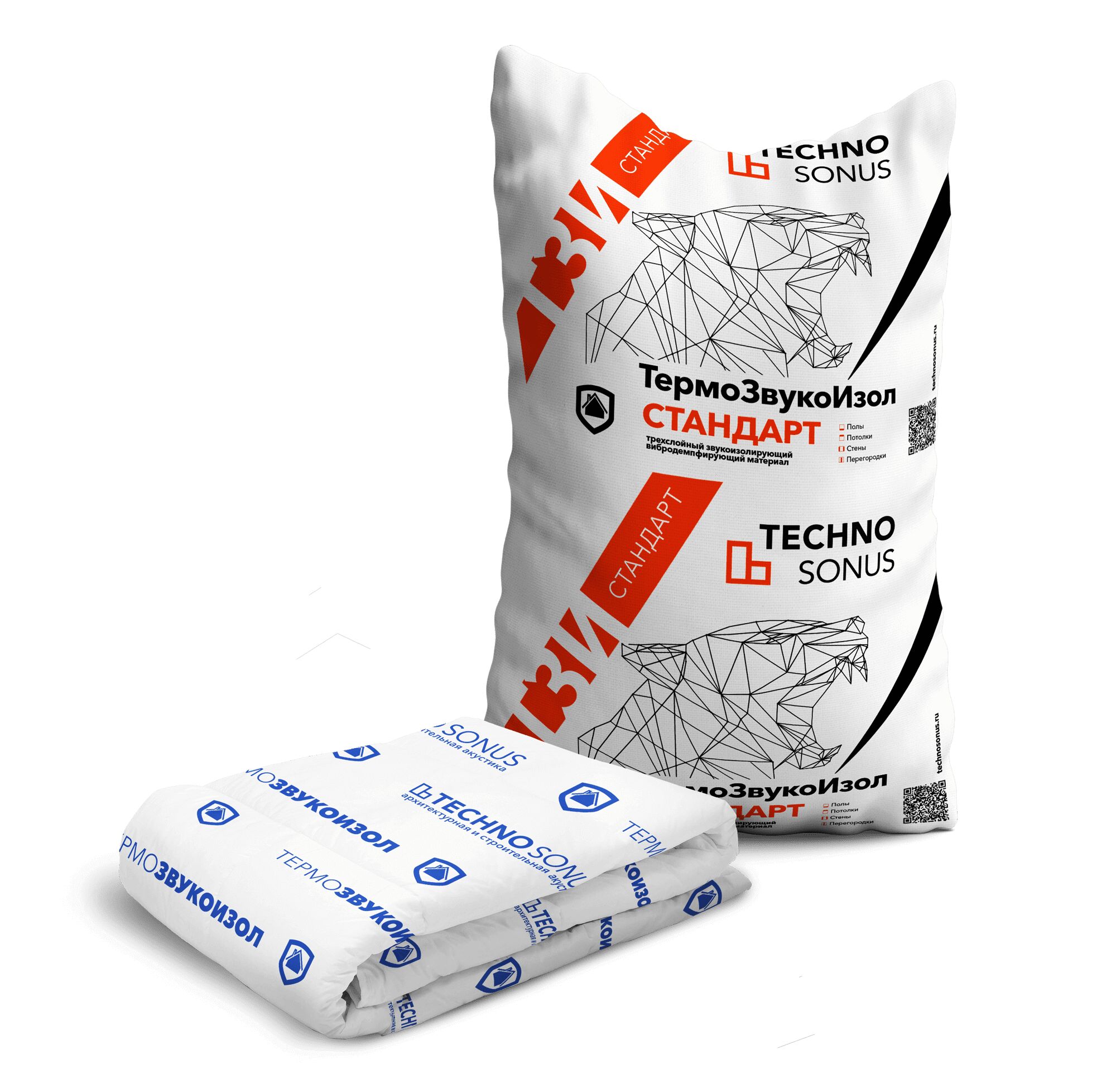 Мат для звукоизоляции ТермоЗвукоИзол Стандарт S 10х1.5м 10мм (15кв.м/упак) купить в Санкт-Петербурге